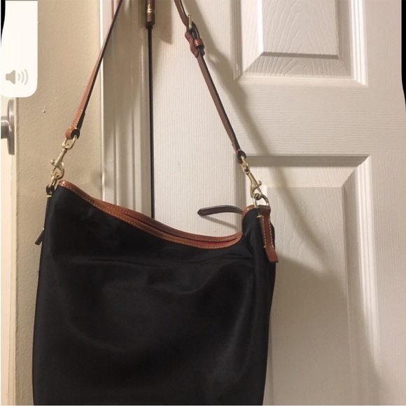 Dooney & Bourke Black and Tan Shoulder Bag